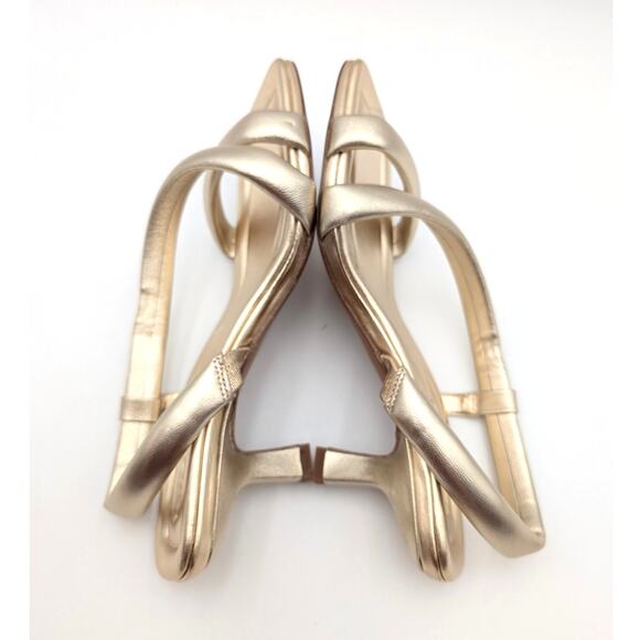 Vince Coline Slingback Padded Leather Sandals Women's Champagne Size US7.5M EU38 - Picture 6 of 12